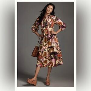 The Bettina Tiered Shirt Dress by Maeve